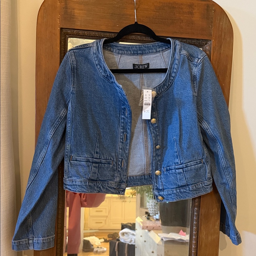 J. Crew Classic Blue Cropped Jacket